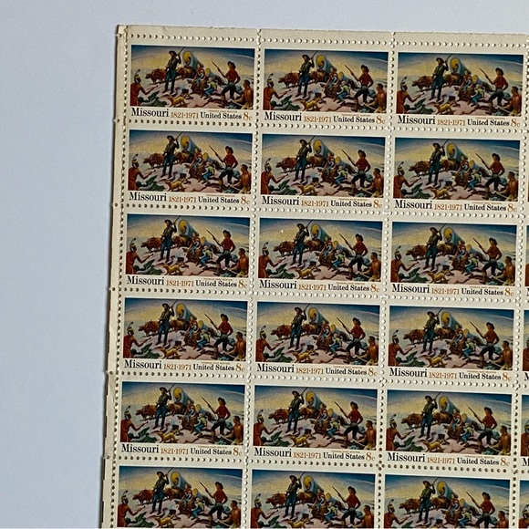 Missouri Stamps 1821 - 1971 US SCOTT 1426 Full Sheet Of 50 8 Cent MNH Vintage - Picture 5 of 12